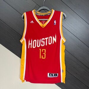 Adidas Men Houston Rockets James Harden Jersey Red Yellow Medium NBA Basketball